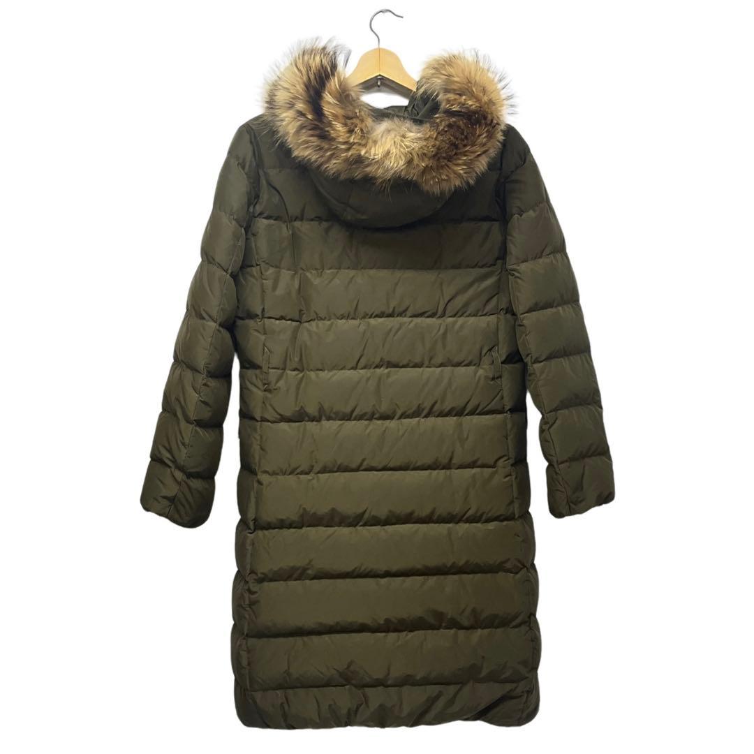【鑑定済】MONCLER モンクレール ロングダウンコート カーキ サイズ1