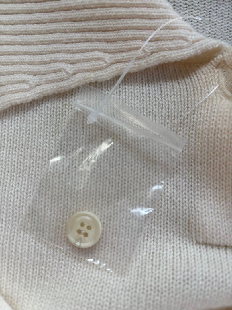 北欧暮らしの道具店　洗えるウールの襟付きニット / アイボリー