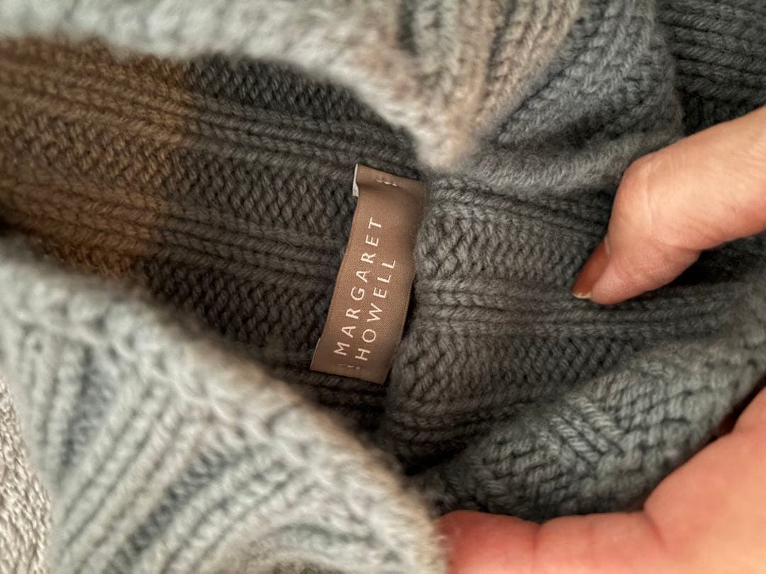 MARGARET HOWELL ブルーグレー ハイネックセーター
