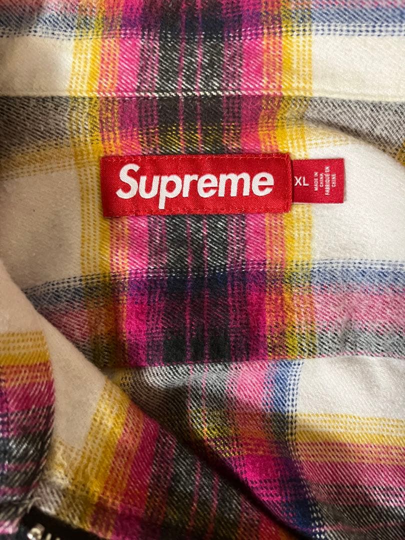 トップス Supreme Shadow Plaid Flannel Shirt