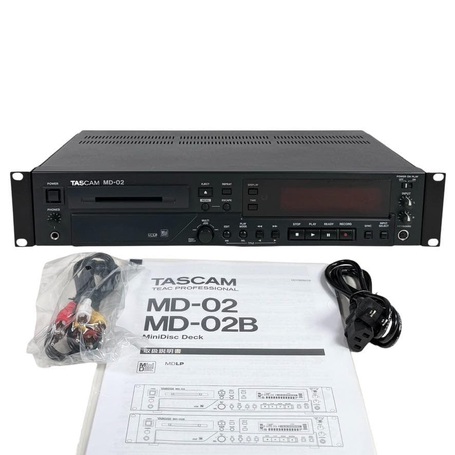 MD録音履歴13時間・TASCAM MD-02 MDLP対応 MDデッキ