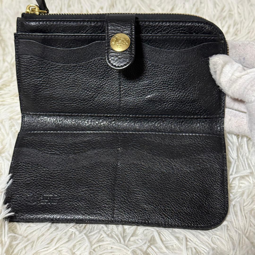 未使用✨IL BISONTE イルビゾンテ　レザー　ロングウォレット　ブラック