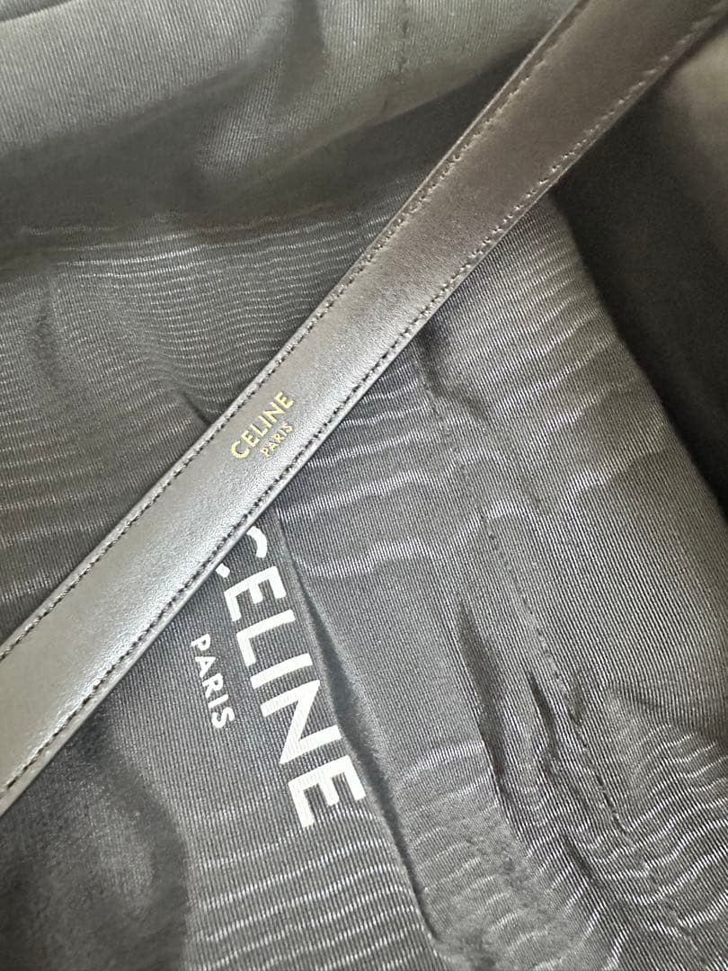 CELINE ブラックベルト ゴールド金具