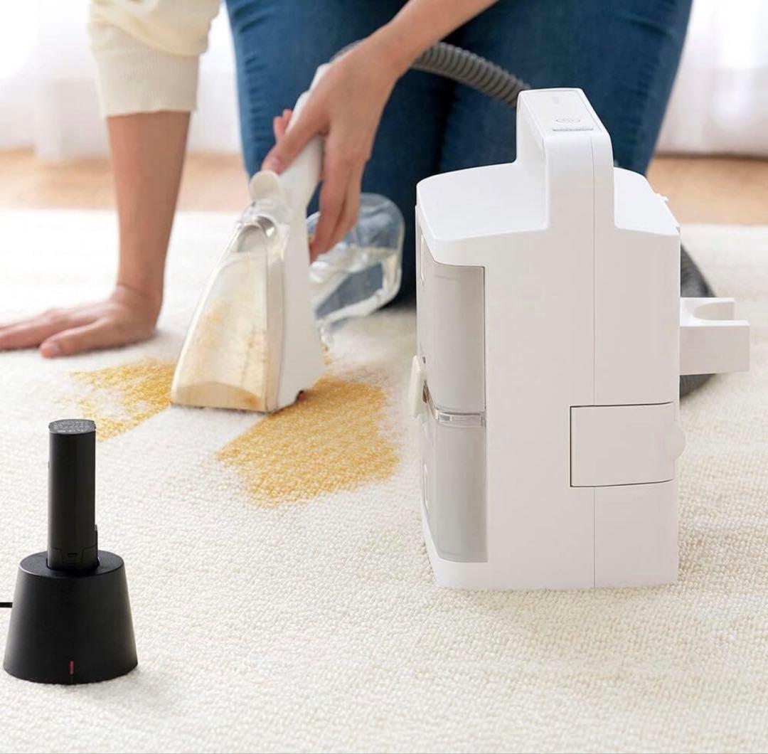 【美品】アイリスオーヤマ 充電式コードレスリンサークリーナー バッテリー2個付