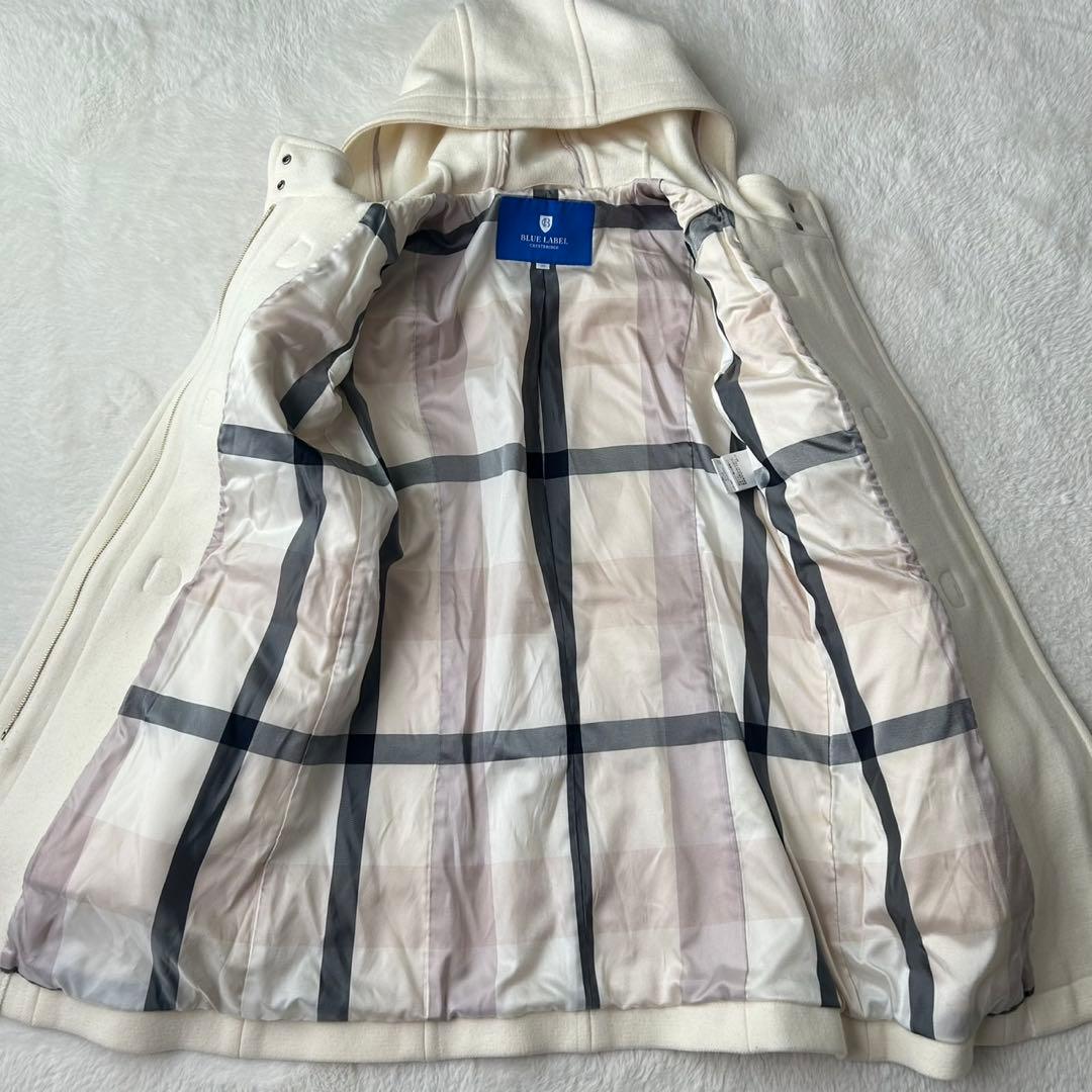 希少カラー✨ブルーレーベルクレストブリッジ ダッフルコート チェック柄