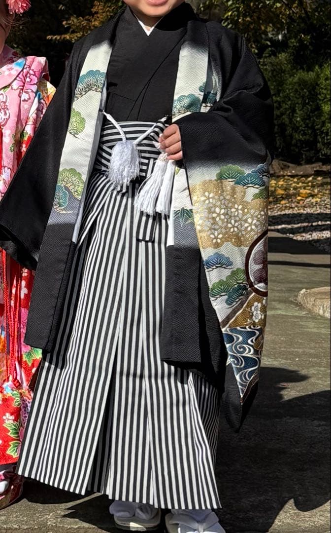 七五三 5歳　男の子　着物と袴 一式