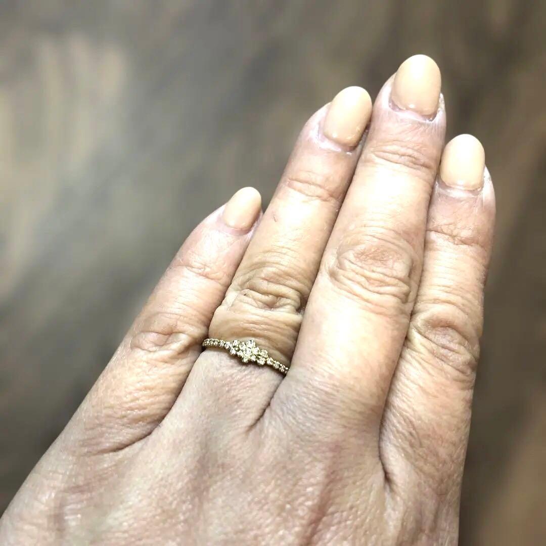 18K ダイヤモンド リング アーカー ペメ 0.10カラット 9号