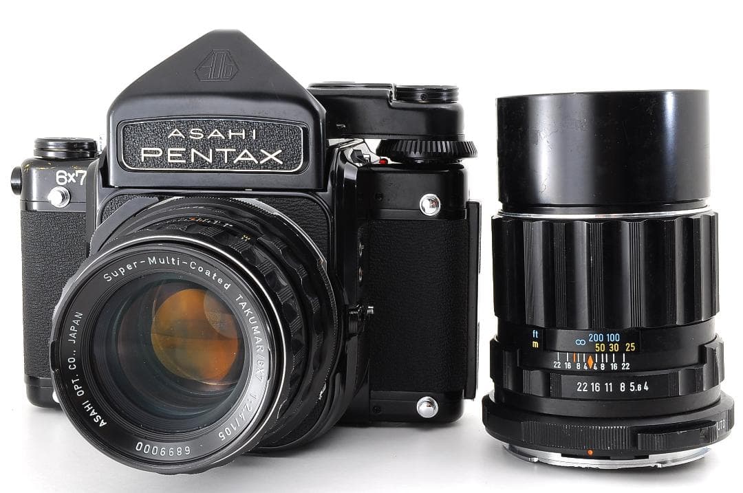 Pentax 67 6x7 TTL 105mm 200mm セット 美品