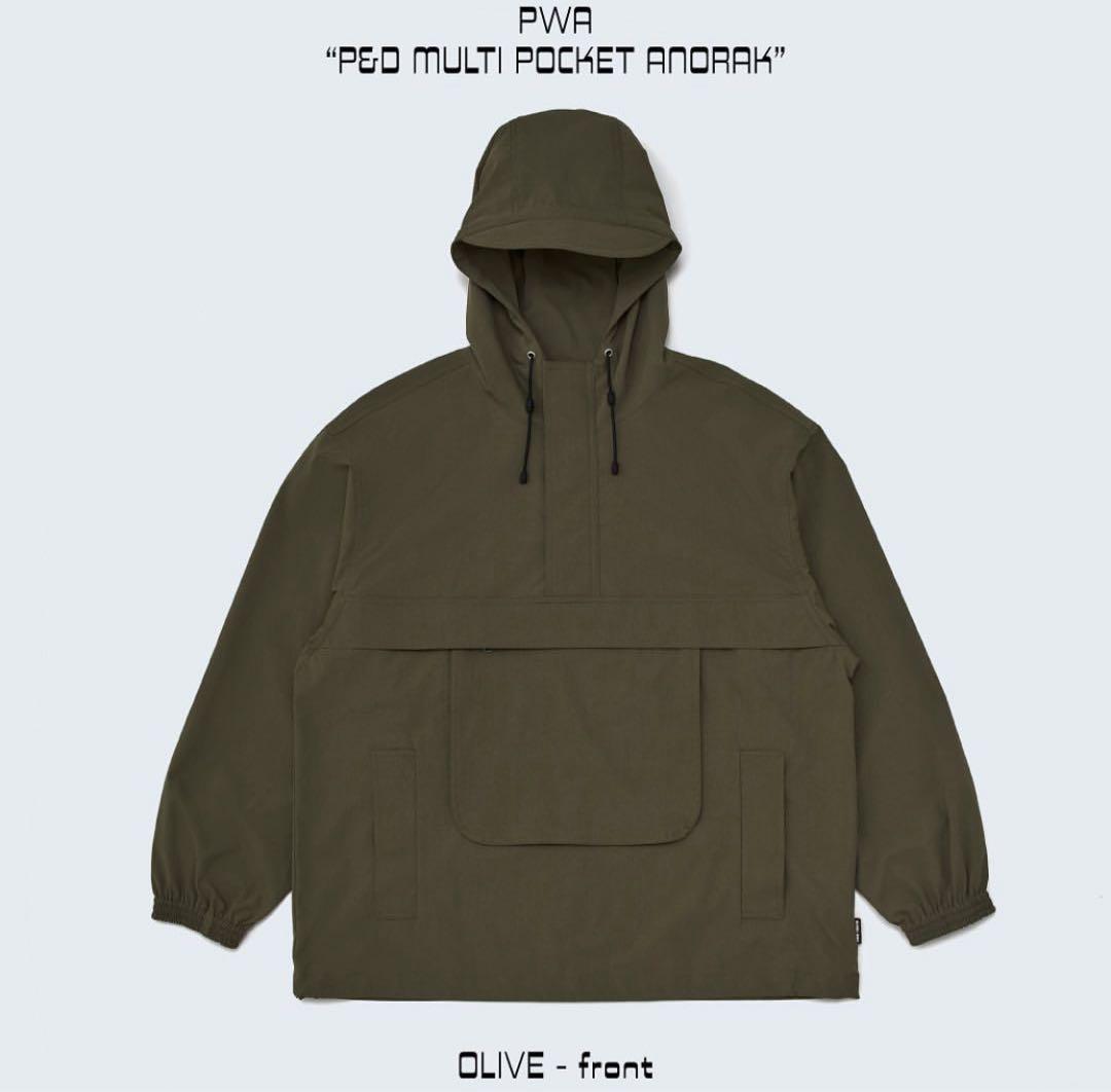 ジャケット・アウター PWA P&D MULTI POCKET ANORAK OLIVE -M-