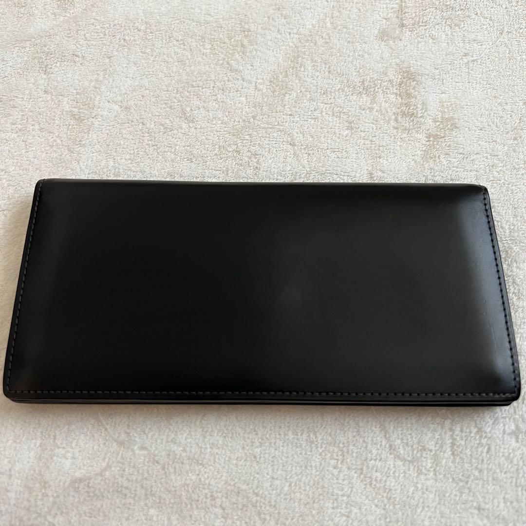 極上レザー SOMES コードバン 長財布 札入れ 黒