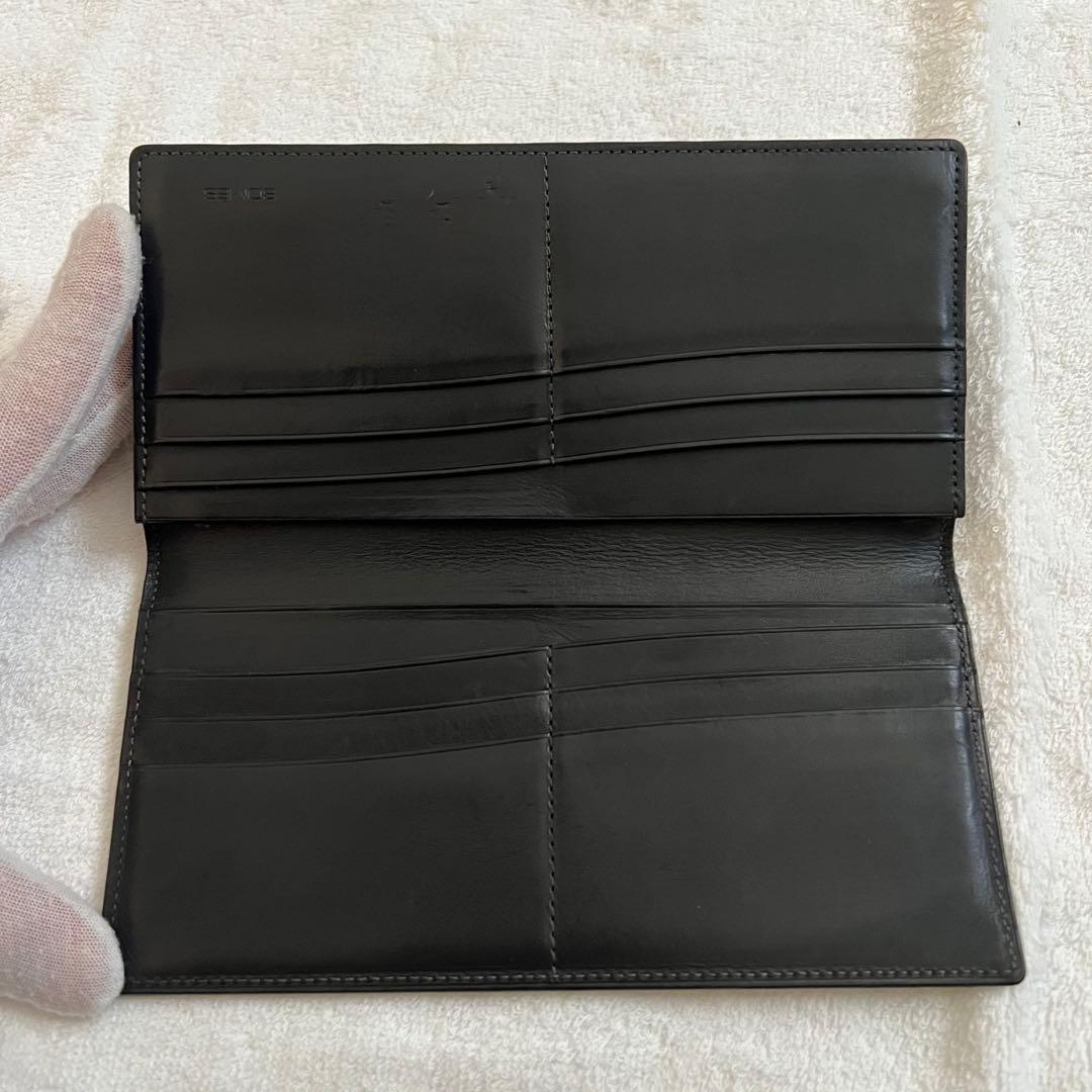 極上レザー SOMES コードバン 長財布 札入れ 黒