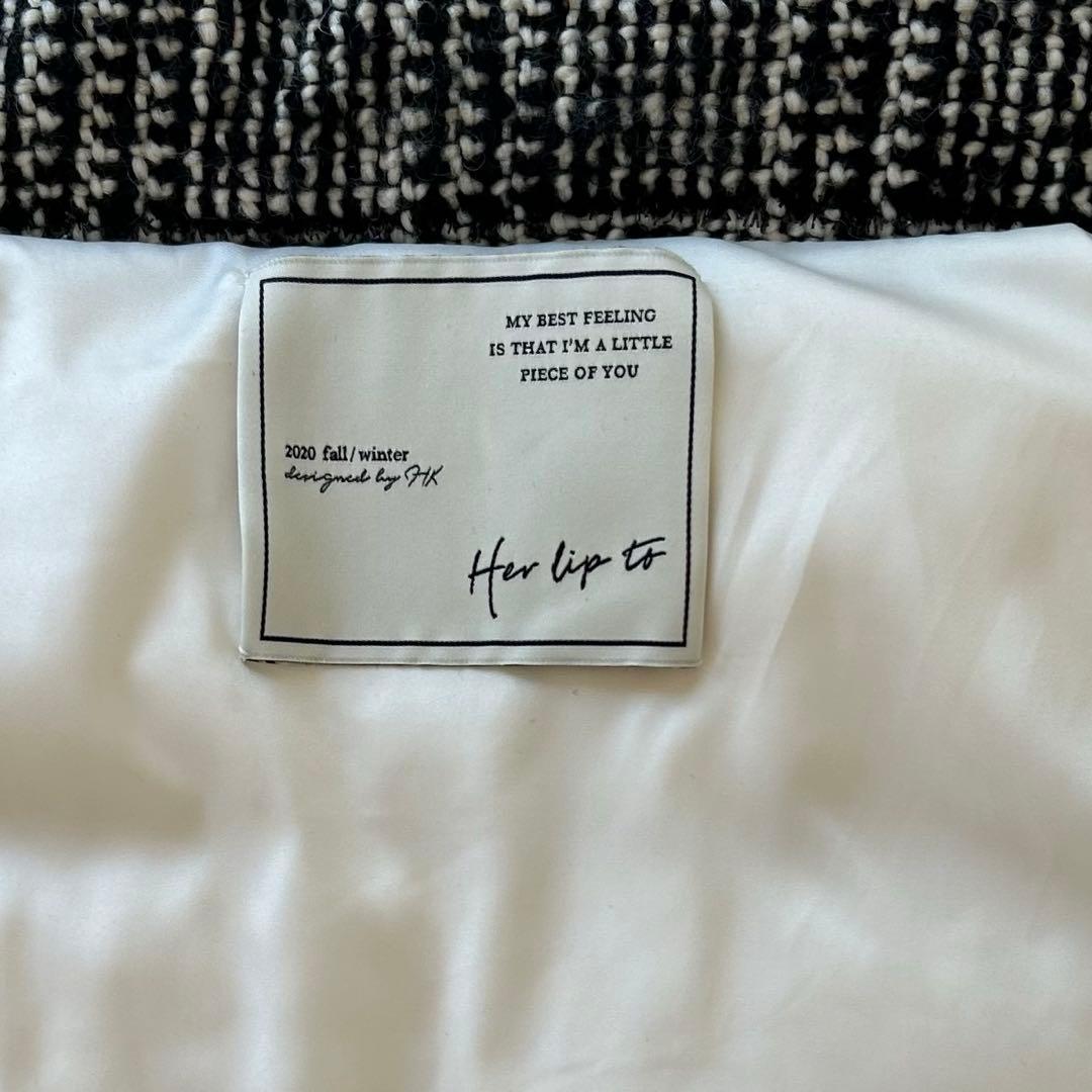 ジャケット・アウター herlipto Hooded Tweed Shell Down Jacket