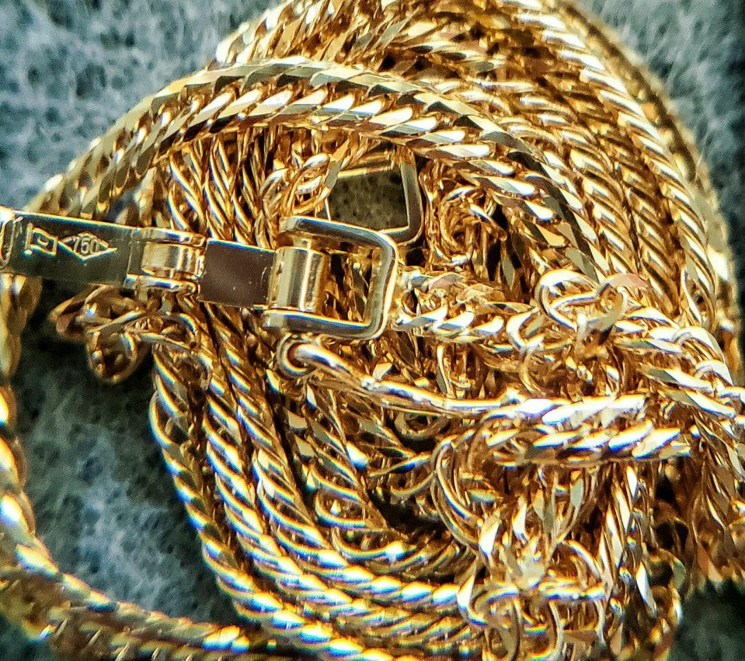 【18金 12面トリプル 約7,0g ❗】喜平ネックレス46cm ❇新品❇証明書