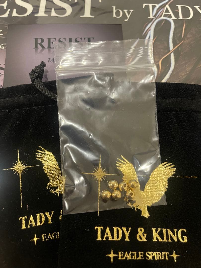 TADY & KING ゴールドコーティングビーズ 6発セット