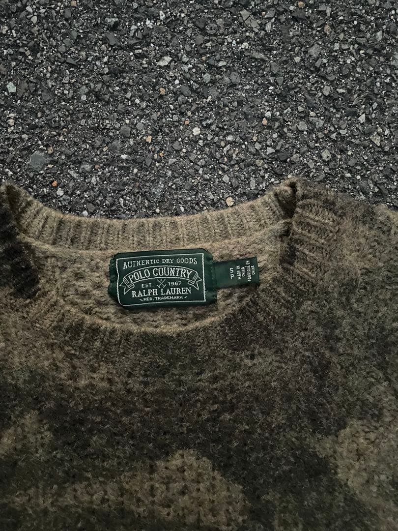 ▫️Polo Country Ralph Lauren カモフラージュニット S