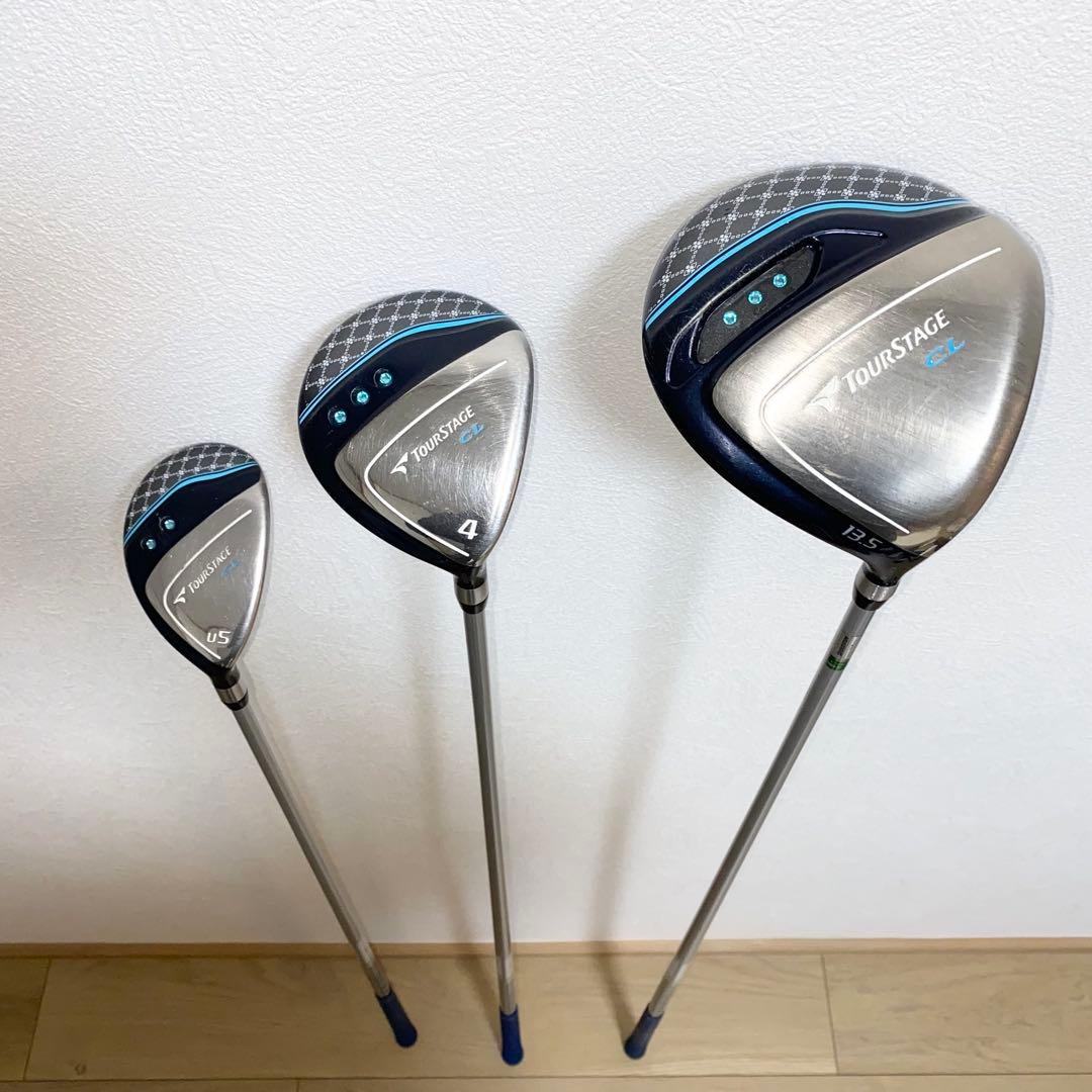 TOURSTAGE CLレディース用ゴルフクラブセットL☆初心者キャディバッグ付