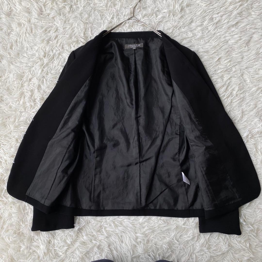 UNITED ARROWS ノーカラー セットアップ　スーツ　ブラック　36 S