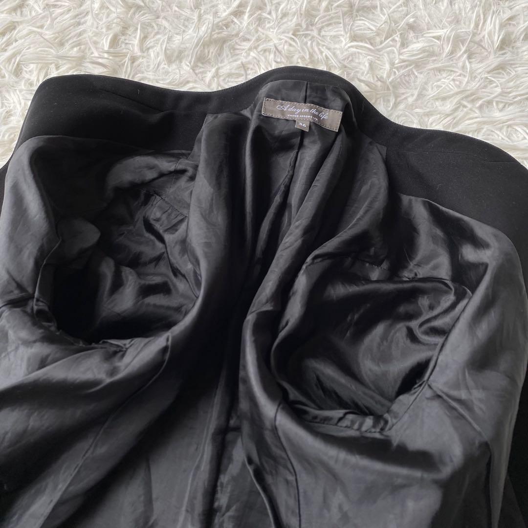 UNITED ARROWS ノーカラー セットアップ　スーツ　ブラック　36 S