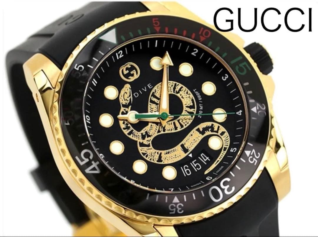 【大人気◆新品】 GUCCI DIVE グッチ ダイブ 蛇 クォーツ 時計