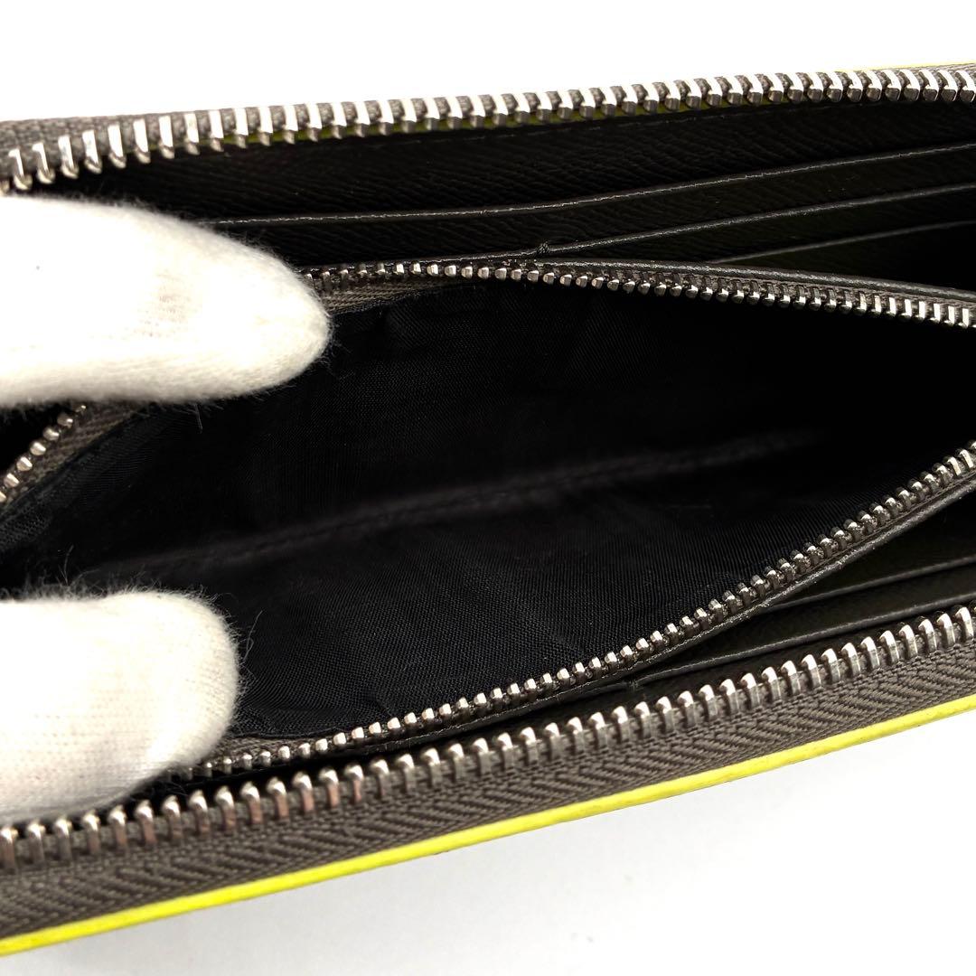 美品 ブルガリ 長財布 藤原ヒロシコラボ フラグメント 長財布 レザー グレー