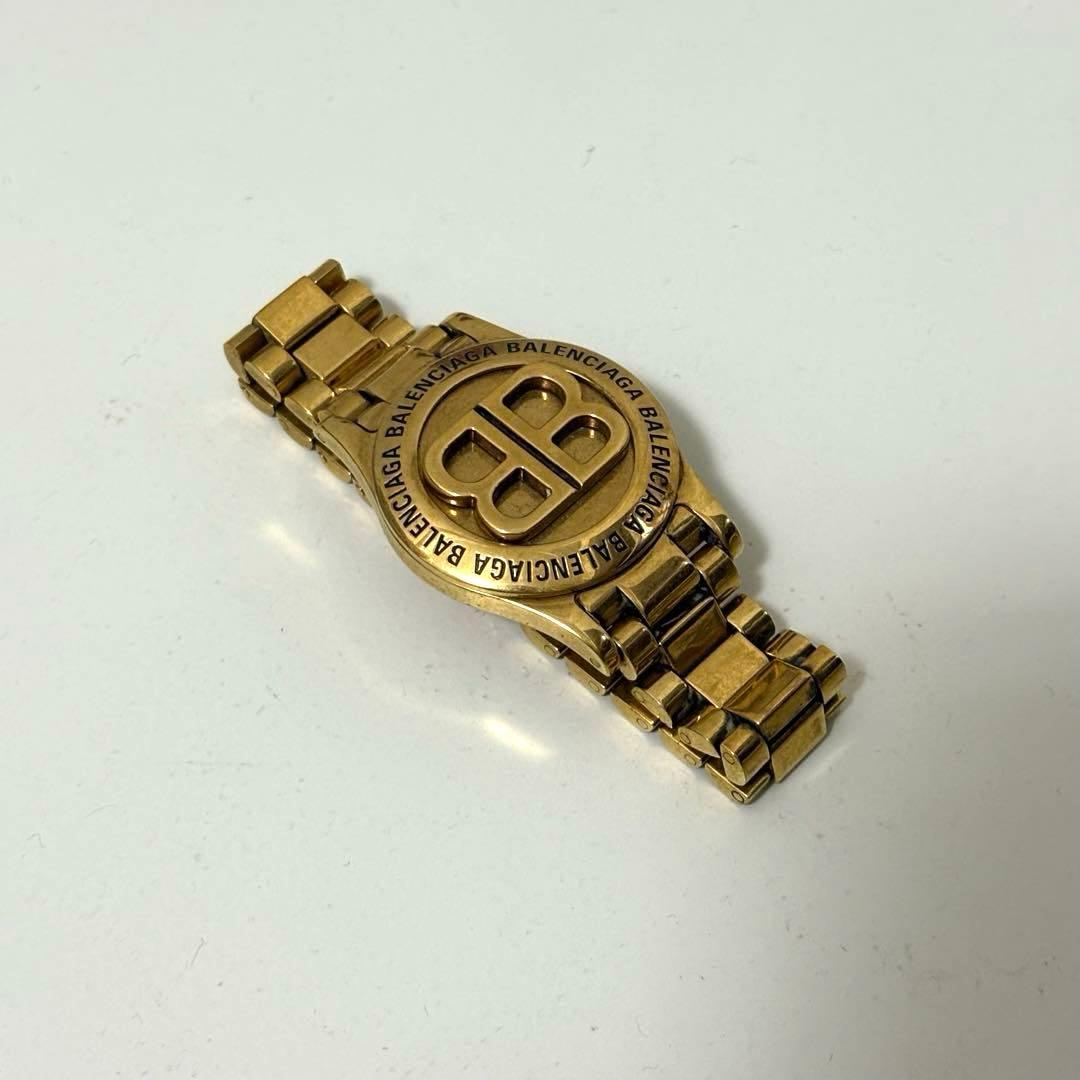 【格安】BALENCIAGA ゴールドブレスレット 時計風