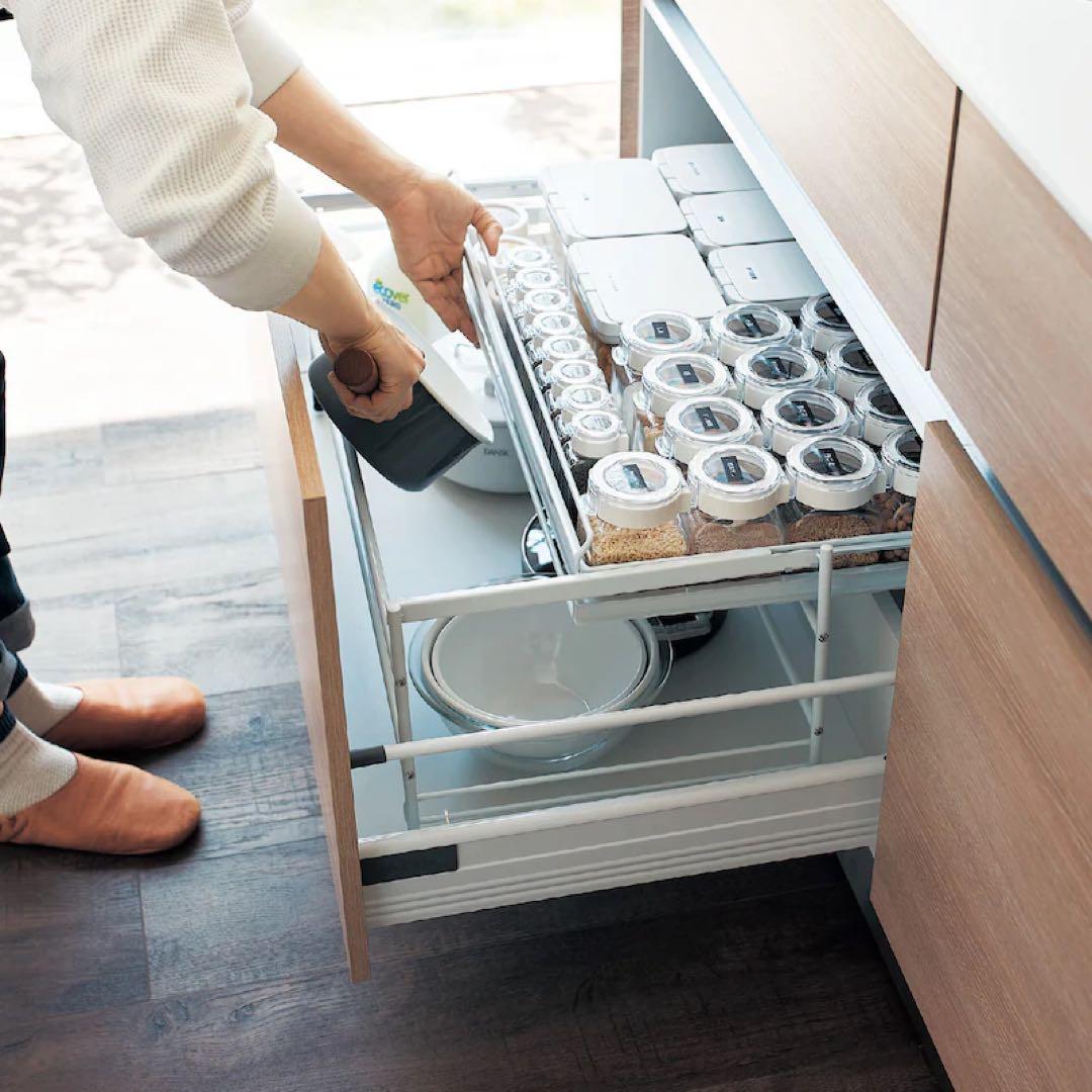 新品未使用 ベルメゾン キッチン引き出し用スライドラック ラス1