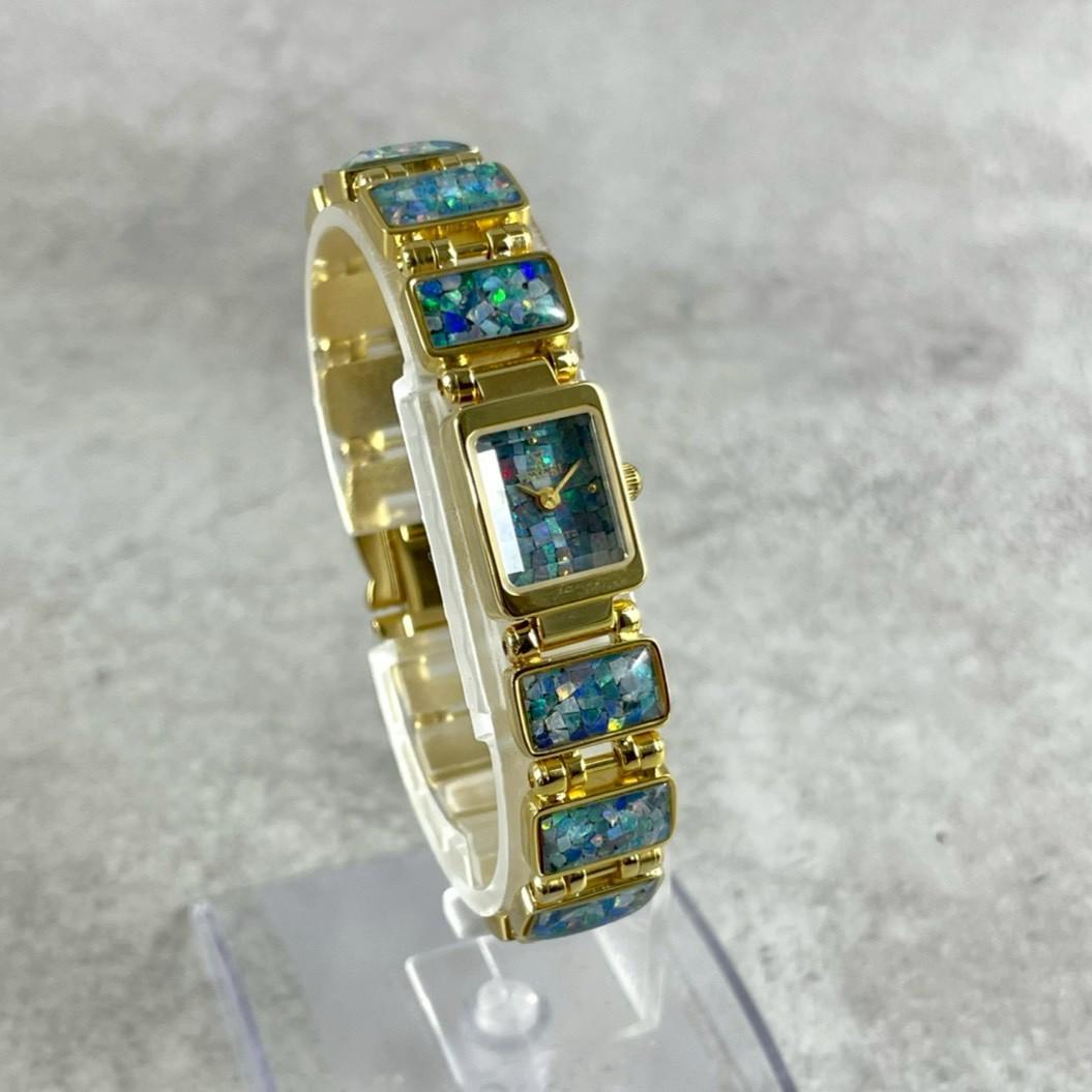 美品 超希少時計 VEXCEL ヴェクセル モザイクオパール 0Y003クォーツ