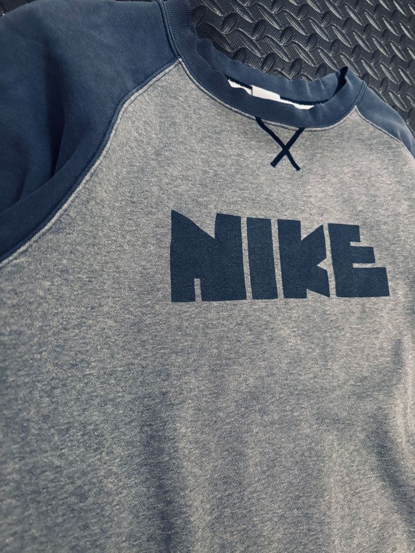 希少Ｌ90~00s NIKE ラグランスウェット ゴツナイキ