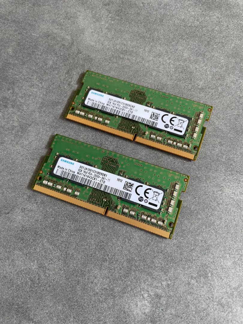 Samsung DDR4 8GB メモリ 2枚セット