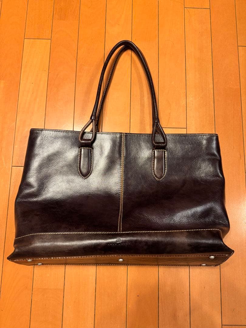 サムソナイト　デュモンクス　ダークブラウン レザー トートバッグ