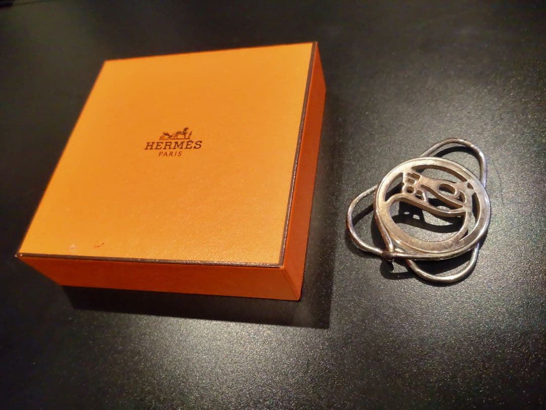 ③HERMES 925 ホースデザイン 馬 マネークリップ スターリングシルバー