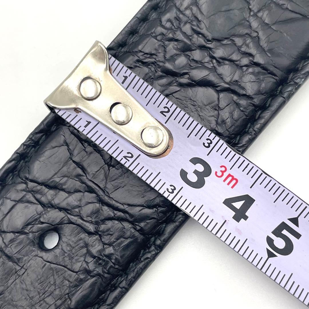 極美品✨ディオール　クロコ　CDロゴ　ブラック