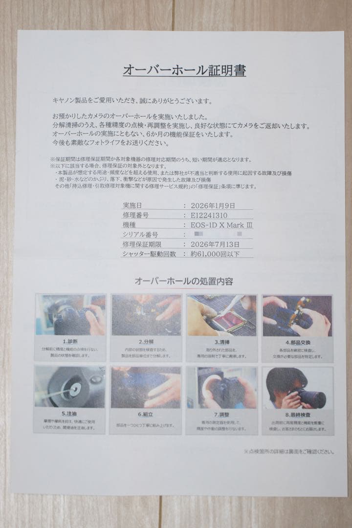 オーバーホール済 Canon EOS-1DX Mark Ⅲ (Mark3)