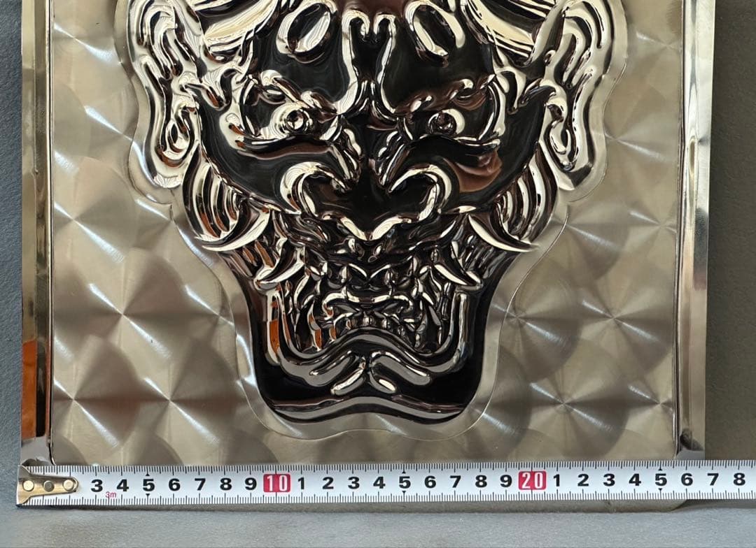 【般若・お面】商売繁盛 縁起物 ウロコ ステンレス 打出し デコトラ