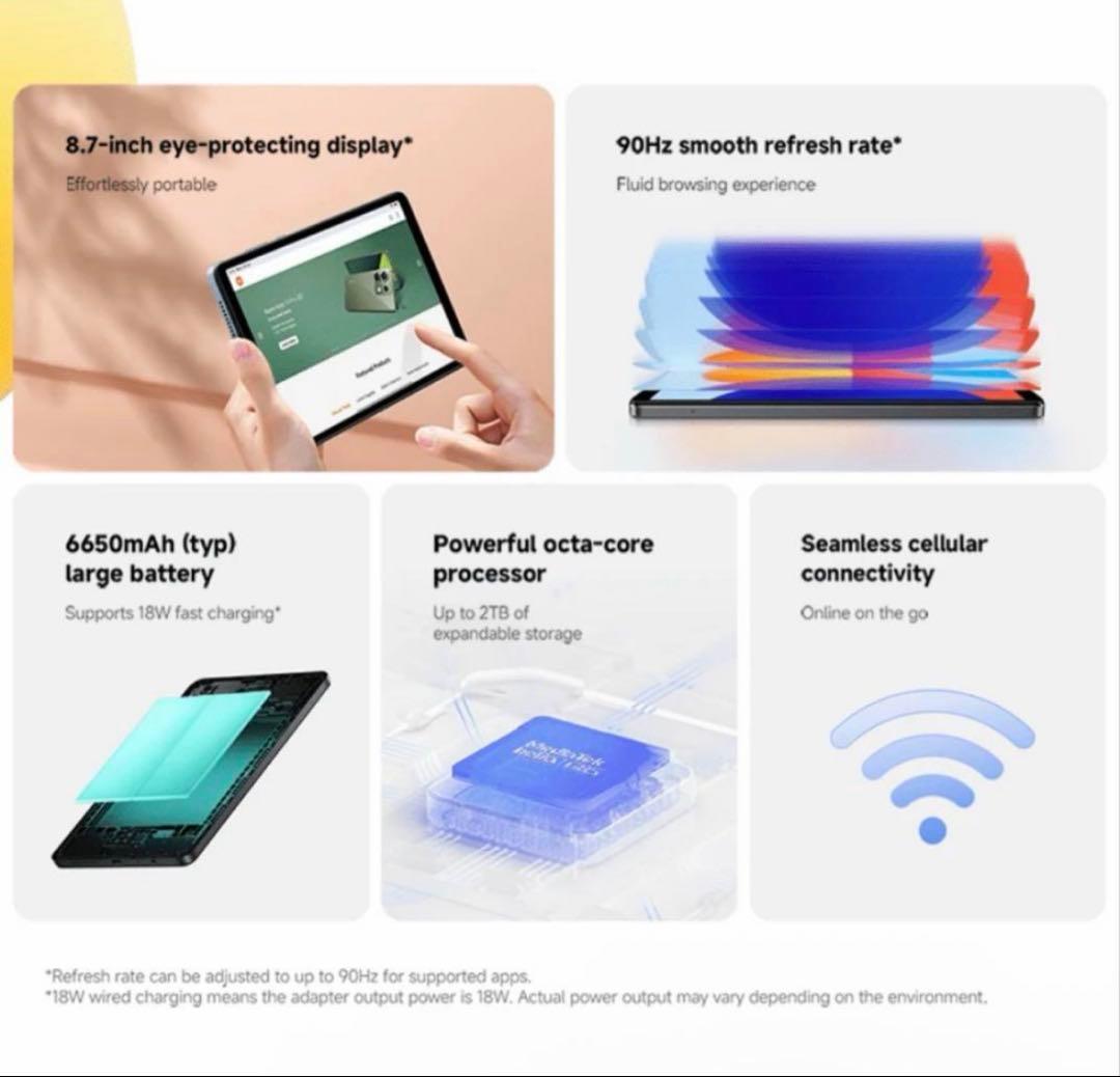 Xiaomi Redmi Pad SE 8.7インチ 4G グローバルバージョン