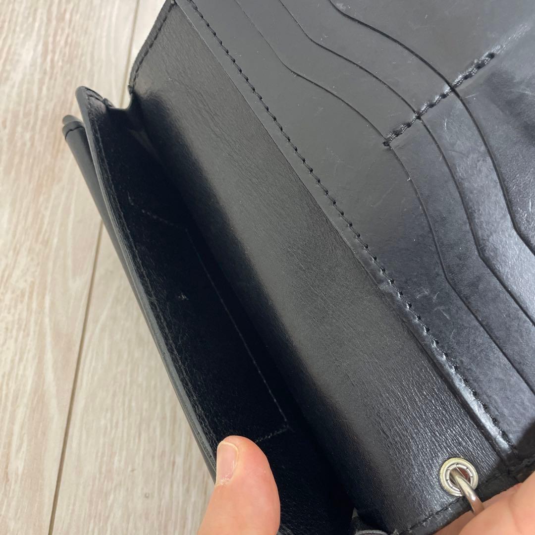 Dolce Vita 長財布 シャークスキン 鮫 レザー ブラック