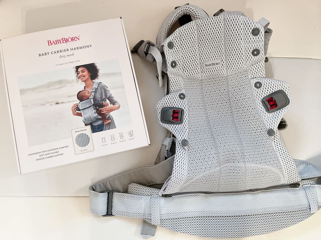 美品✨BabyBjorn ベビービョルン ベビーキャリア ハ－モニ－ シルバー