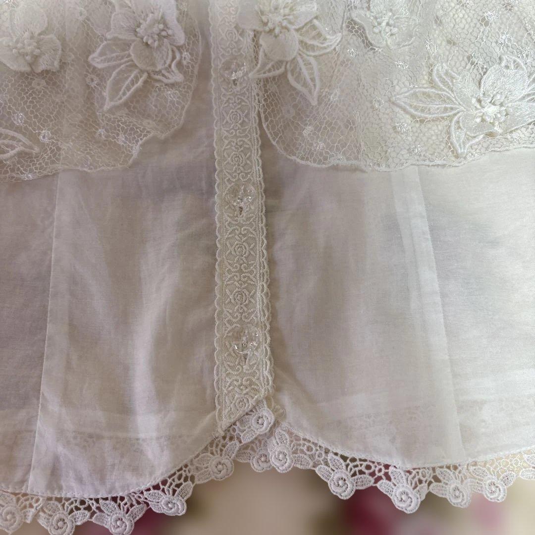 アトリエまりこ♡綿ローン♪レース＆お花のブラウス・ノンノンドール・へっぽこ先生