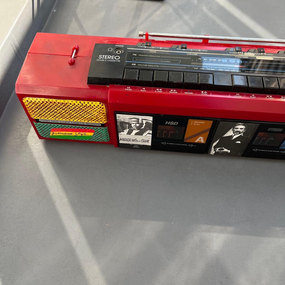 レゲエ　ジャマイカ　カセット　レコード　ラジカセ　ラスタカラー　80s