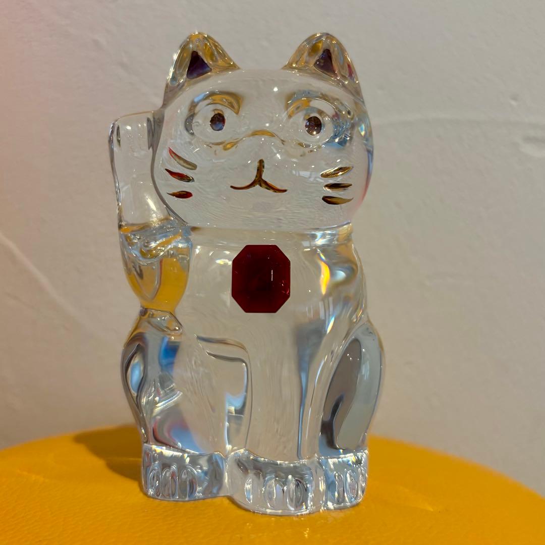 ☆セール☆ バカラ　クリスタルガラス 招き猫