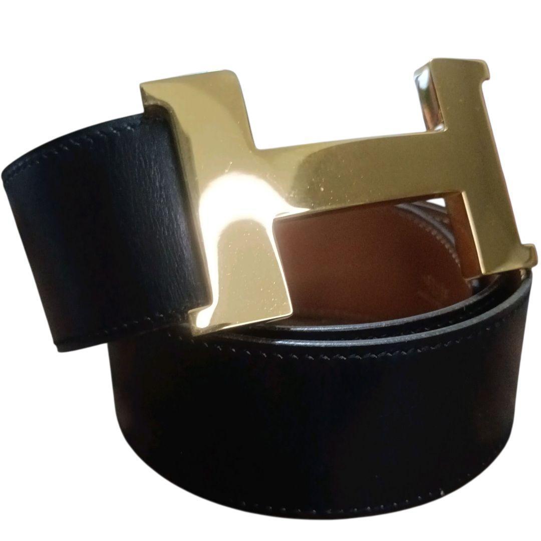 ✨HERMES Constance ビッグHロゴ リバーシブル メンズ 黒 83