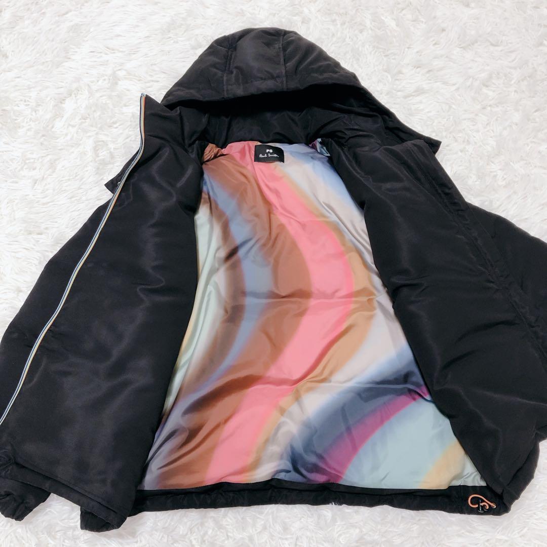 美品　ポール・スミス　ダウン　マルチストライプ　フード着脱可能　2way　大きい