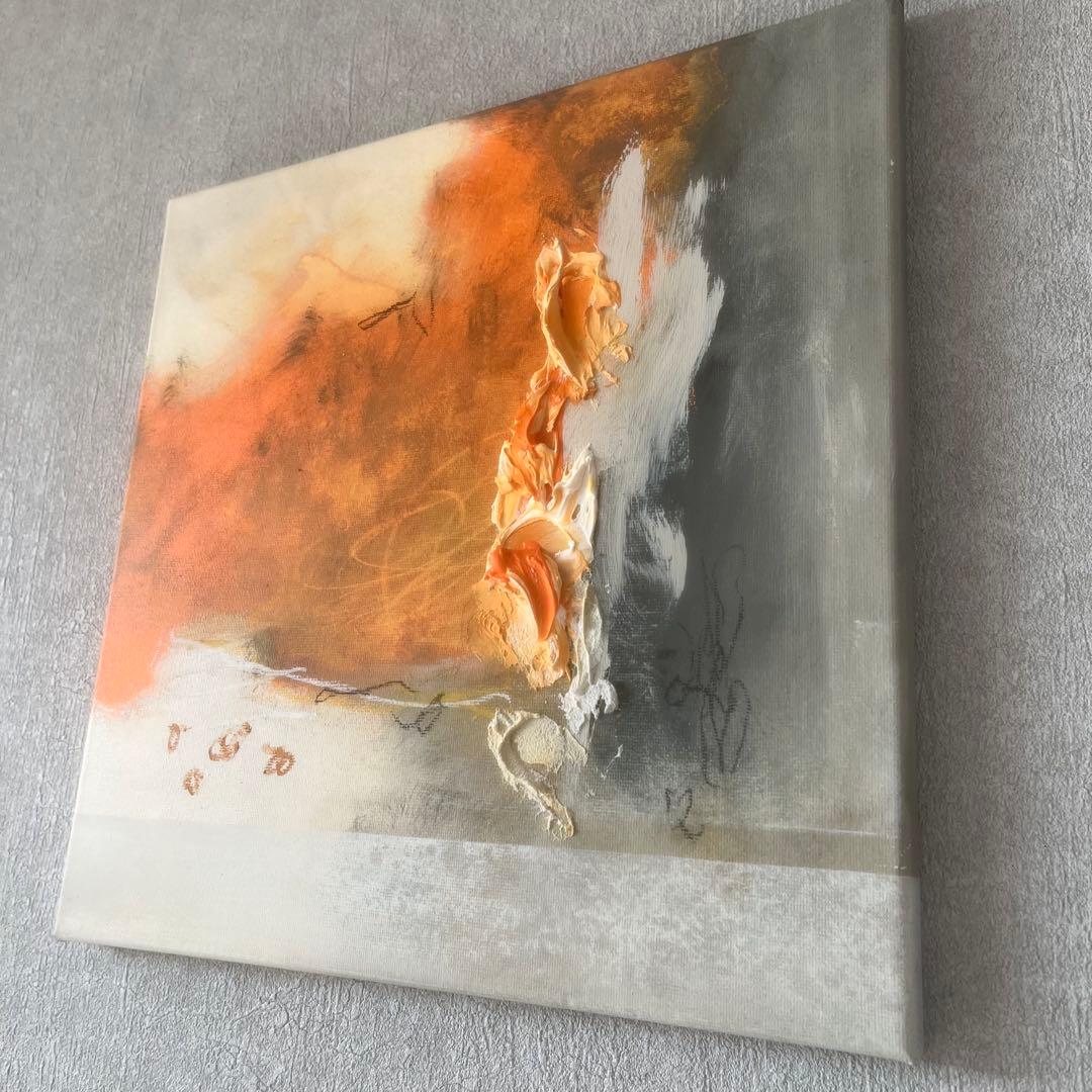 現代アート　約30×30㎝　大きめ　モダン　絵画　原画　抽象画　アートパネル