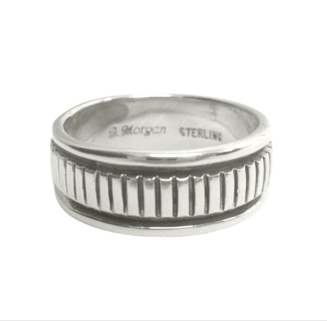 新品仕上げ済 ナバホ族 ブルースモーガン 14.5号 SV925 インディアン