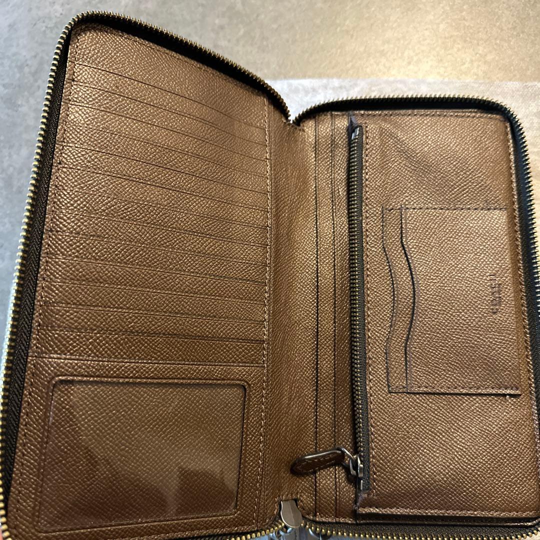 ダブル ジップ トラベル オーガナイザー シグネチャー レザー
