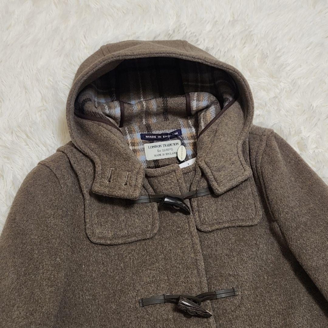 【新品・未使用】ロンドントラディション 英国製 ダッフルコート チェック 36