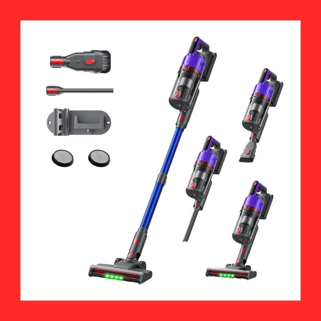 掃除機コードレス 75kPa強力吸引 55分連続稼働 自立式 スタンド不要 軽量