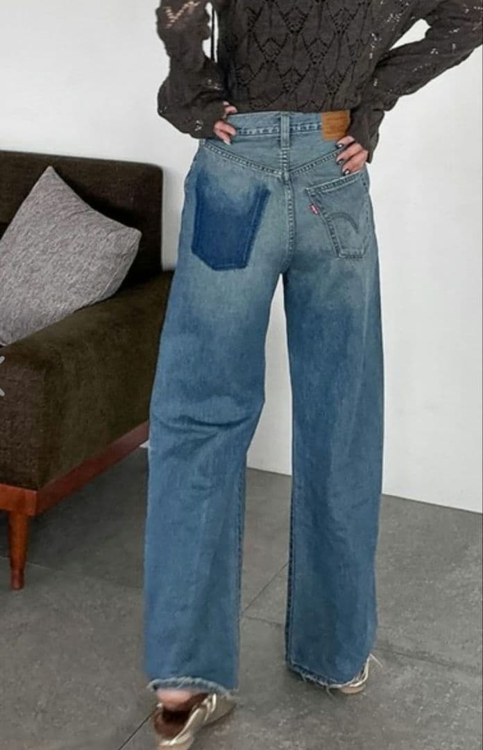 【ミルク様】Ungrid Ｌevi's別注RIBCAGE ＷIDE LEGデニム