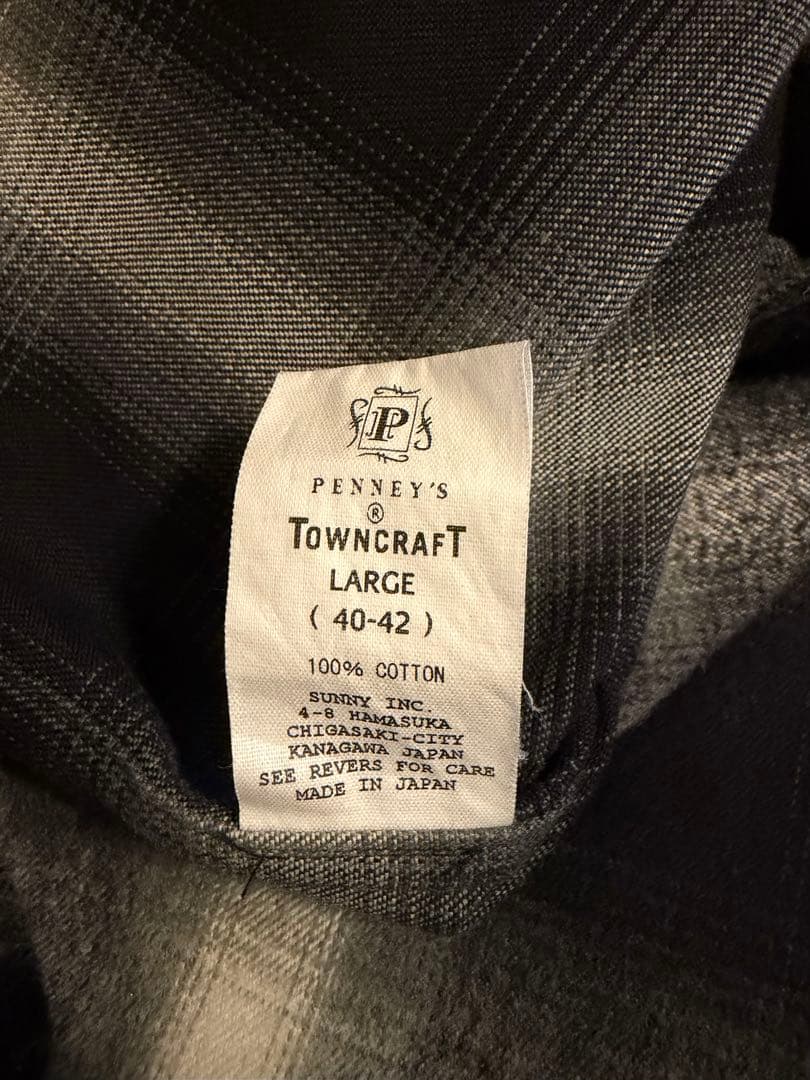 ナンバーナイン×タウンクラフト　オンブレオープンシャツ　サイズL