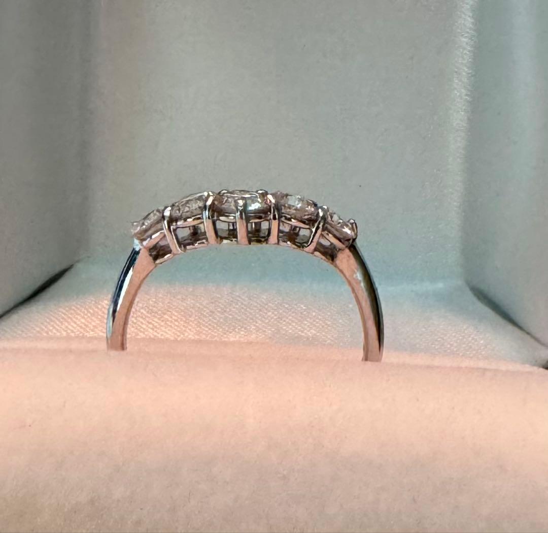 Pt900 ダイヤモンド V字 リング 1.00カラット　鑑別書付き